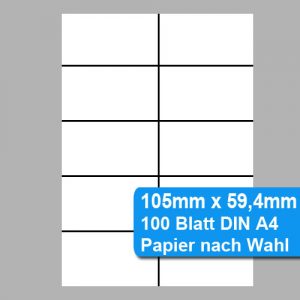 Papiereinleger 105mm x 59,4mm aus perforiertem DIN A4 Papier