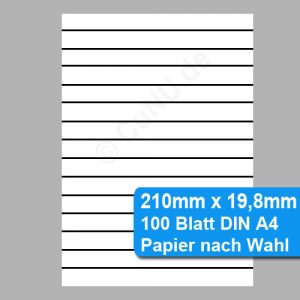 DIN A4 Papier perforiert auf 210mm x 19,8mm