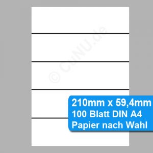 perforiertes Papier 210mm x 59,4mm